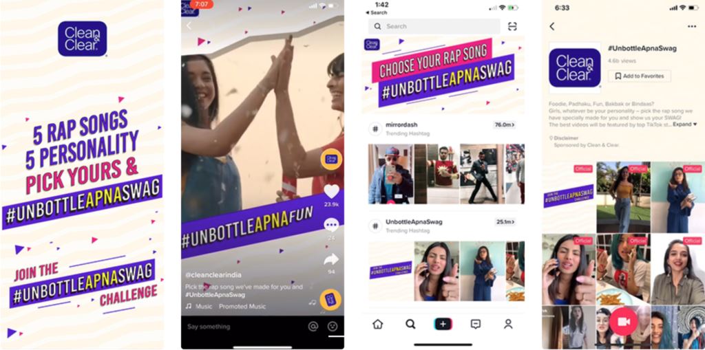 Clean & Clear TiKTok ad example